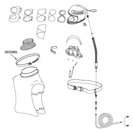 Clemco Cape Attachment Strap For Apollo 600 10C23801